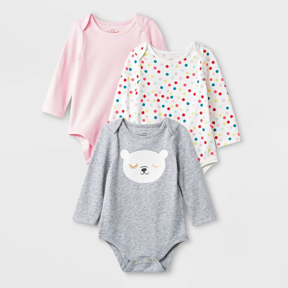 Baby Girls' 3pc Bodysuit Set